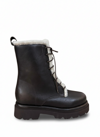 STIVALETTO VIKY06 YUCATAN TAUPE E PELLICCIA