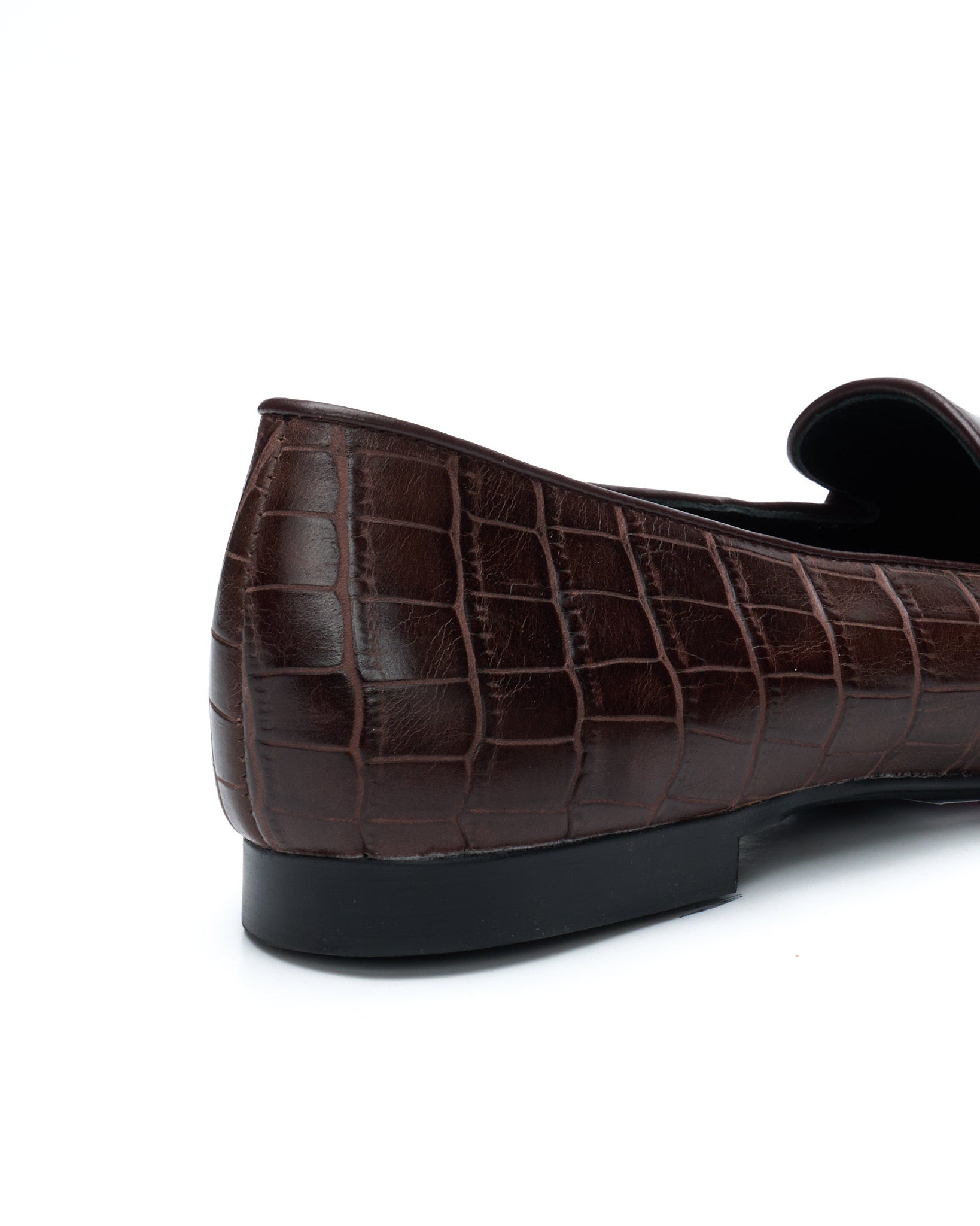MOCASSINO DORY-F CROC LEATHER COFFEE