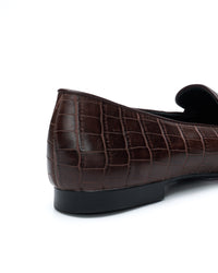 MOCASSINO DORY-F CROC LEATHER COFFEE