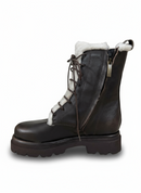 STIVALETTO VIKY06 YUCATAN TAUPE E PELLICCIA