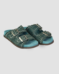 SANDALO FLORENCE02 IN RAFFIA JEANS