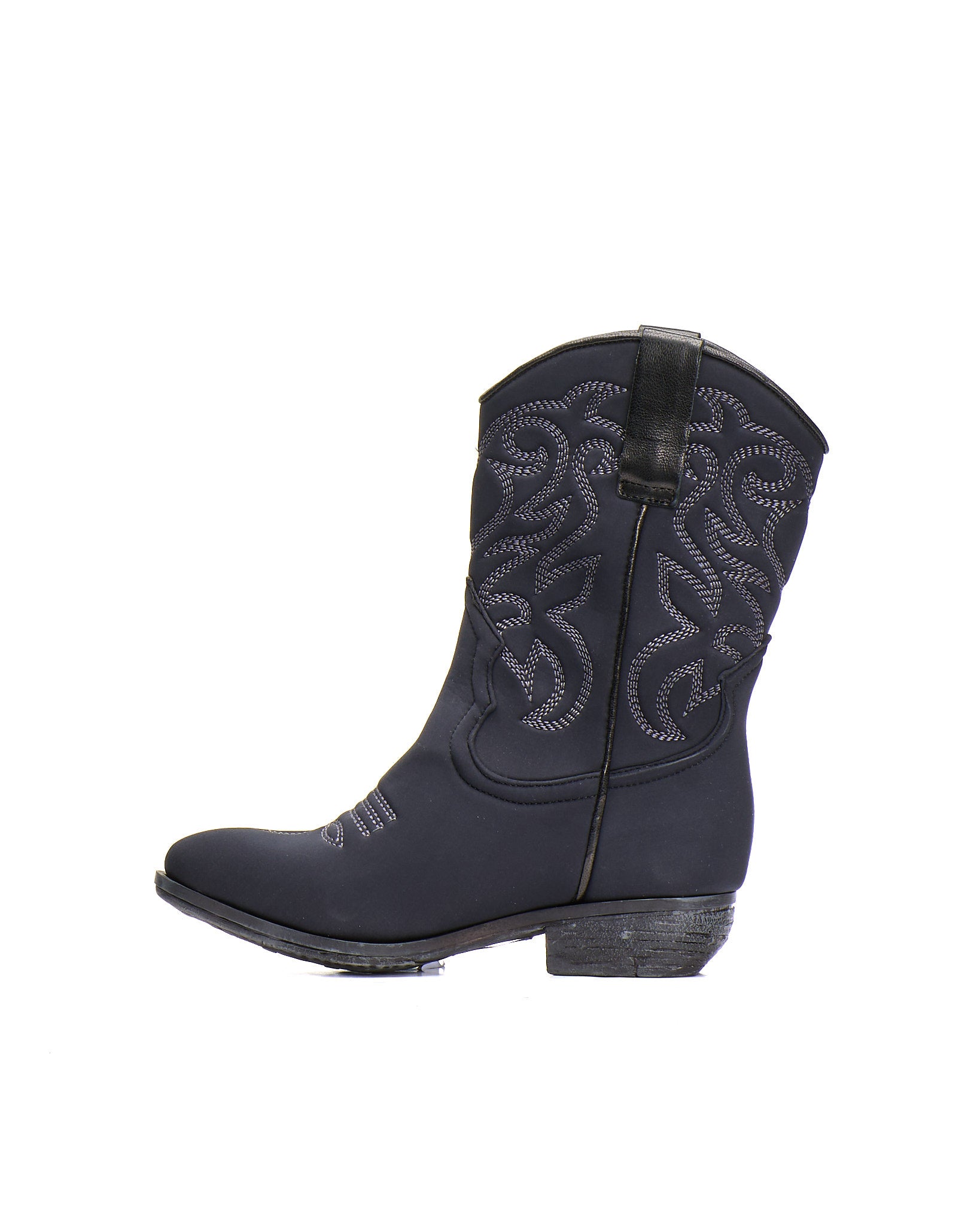 STIVALETTO TEXANO IN SCUBA NIGHT BLU