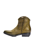 STIVALETTO TEXANO IN BUFALO OLIVE
