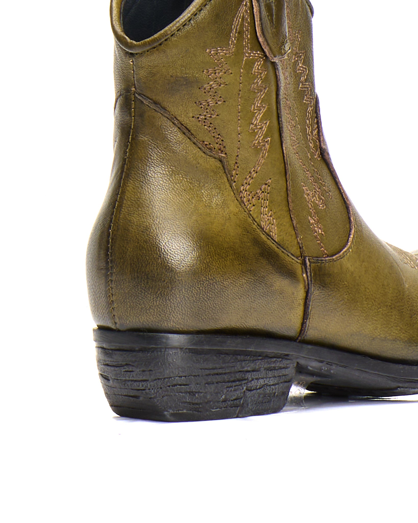 STIVALETTO TEXANO IN BUFALO OLIVE