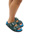 SANDALO FLORENCE03 IN RAFIA JEANS