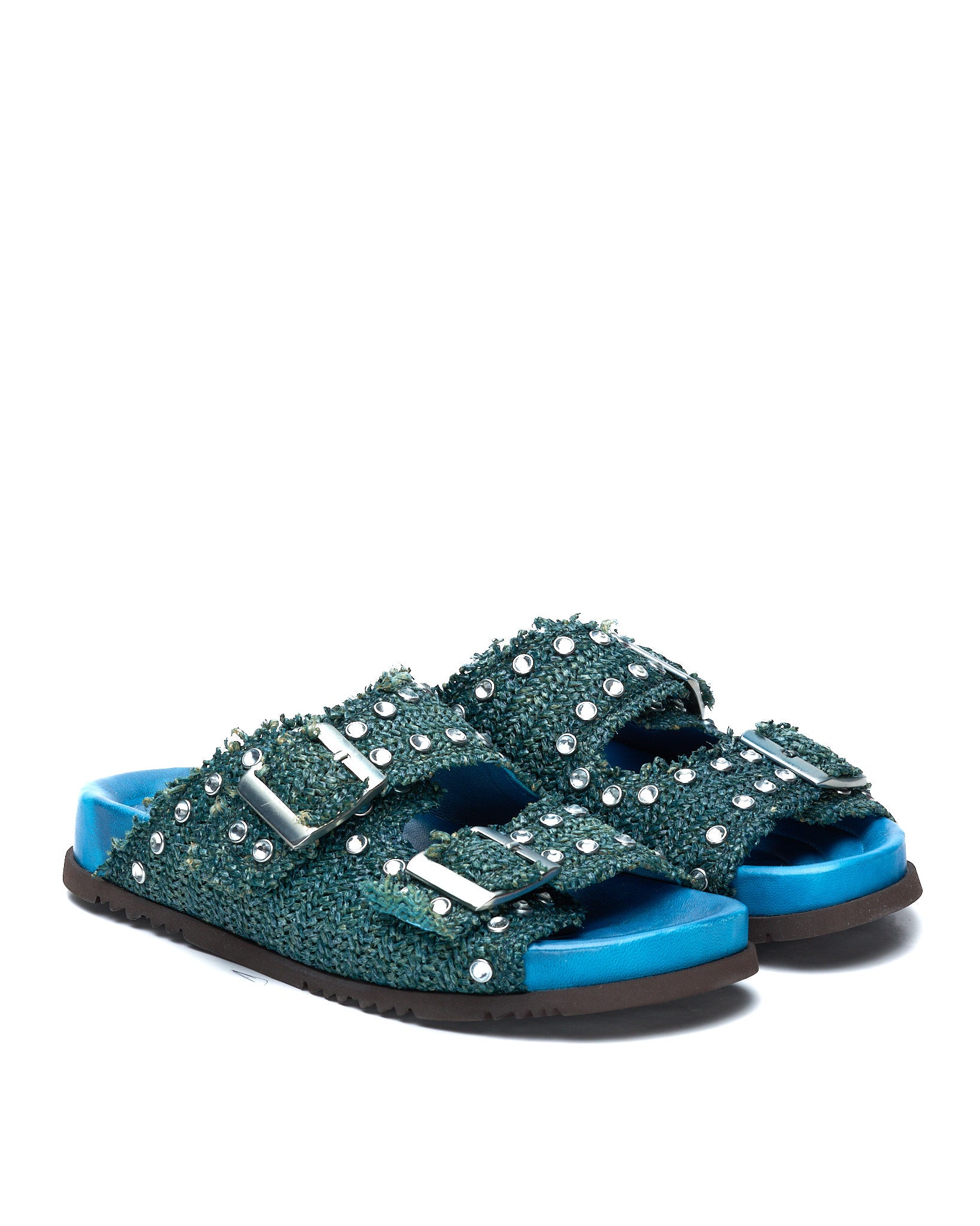 SANDALO FLORENCE03 IN RAFIA JEANS