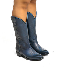 STIVALE KRIS08 VITELLO BLU