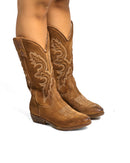 STIVALE CAMPEROS IN CAMOSCIO TERRA