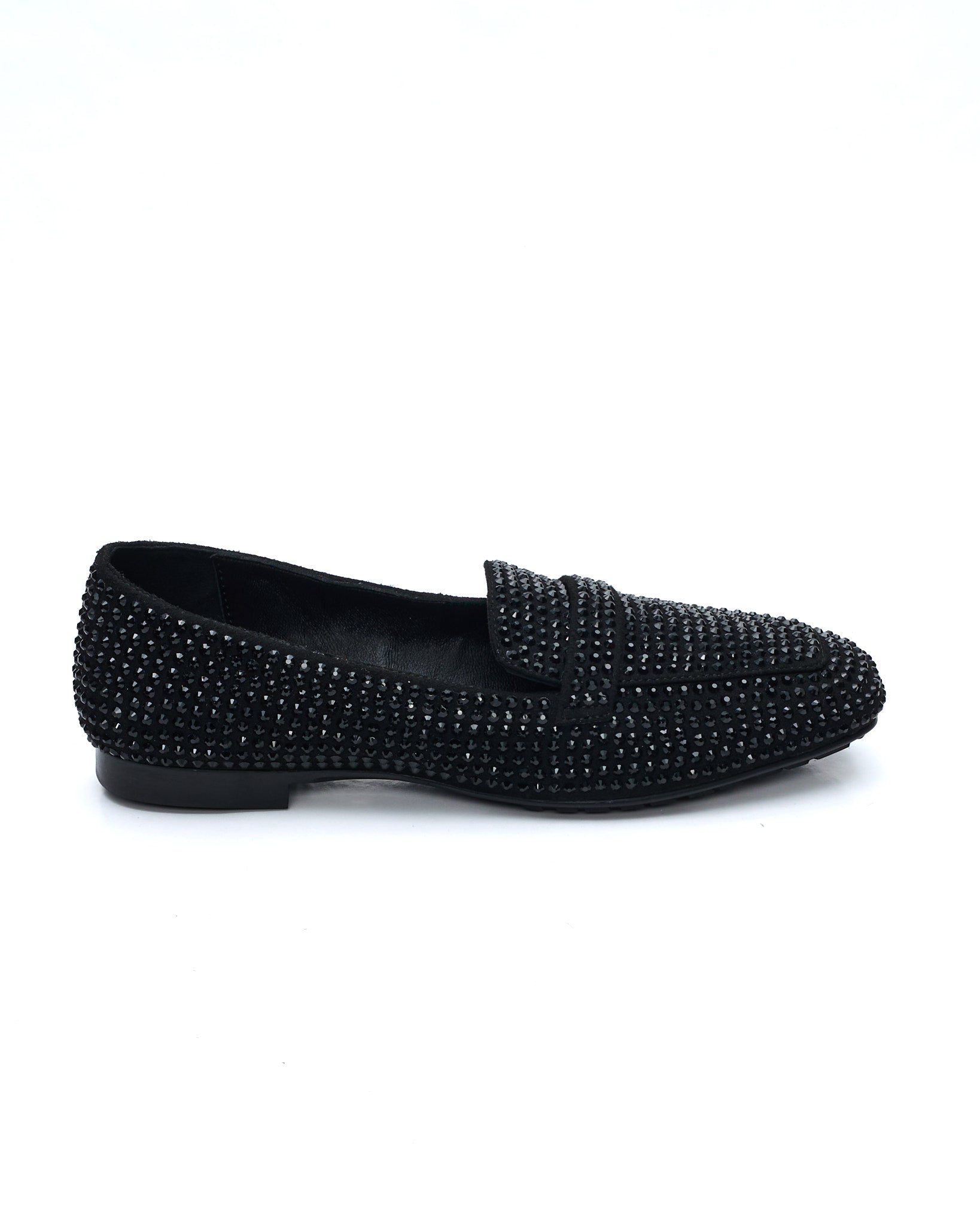 MOCASSINO DORY-F IN SUEDE STRASS BLACK